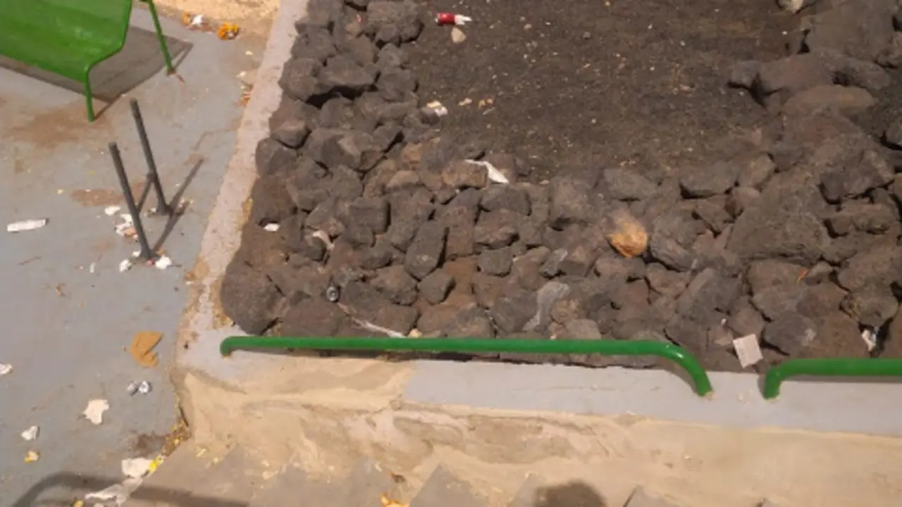 Piedras removidas en Los Alonso