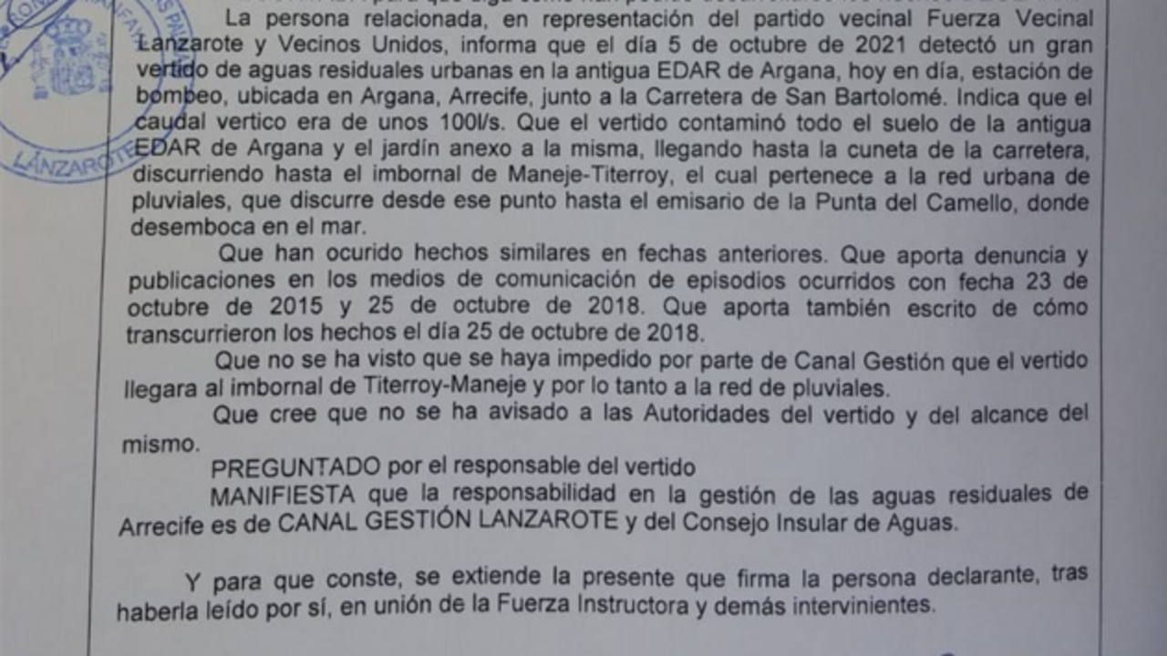 Denuncia en el SEPRONA