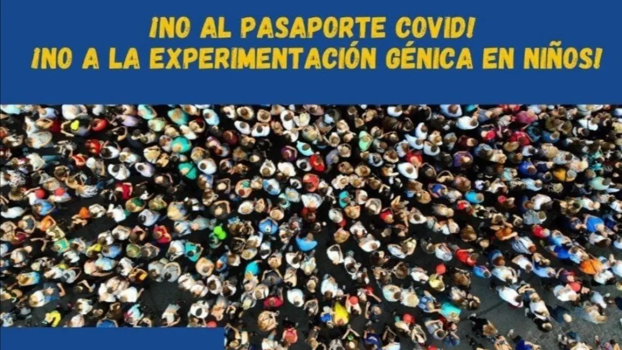 Convocatoria manifestaci&oacute;n contra vacunaci&oacute;n de ni&ntilde;os