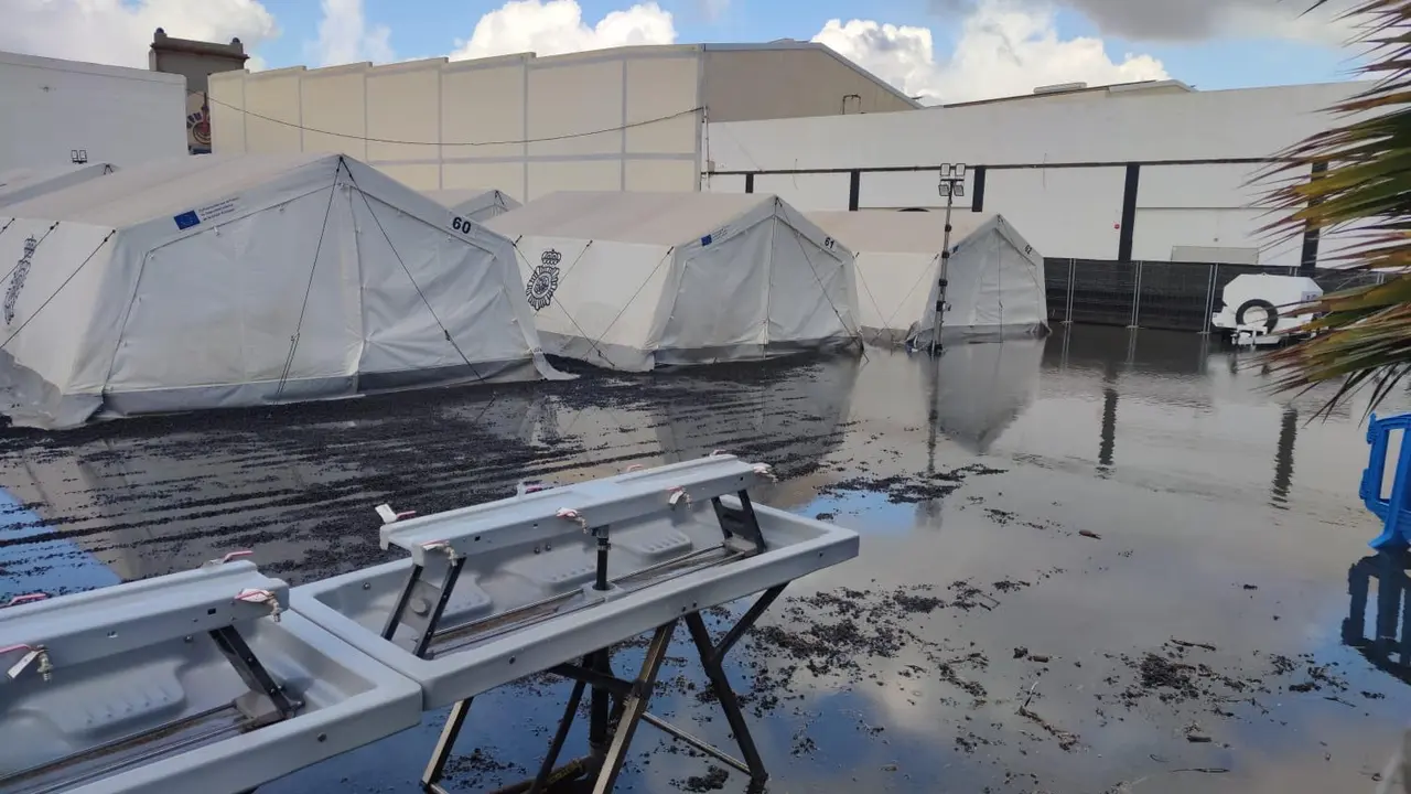 Inundado el CATE tras las primeras lluvias