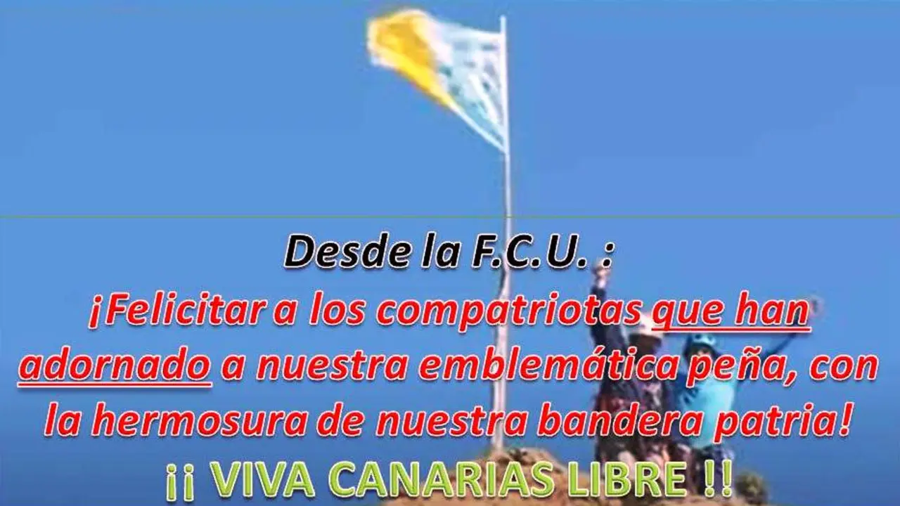 Bandera Canaria en el Roque Nublo