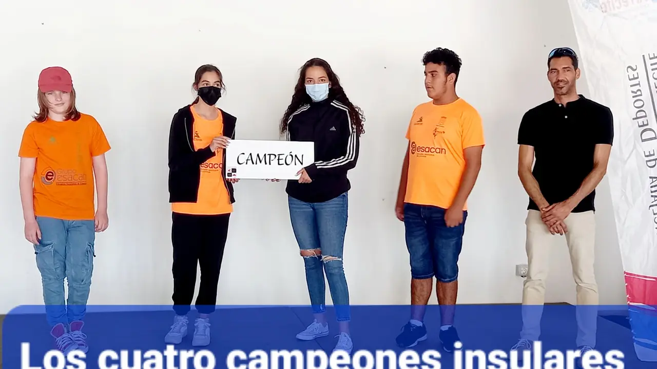 Los cuatro campeones insulares