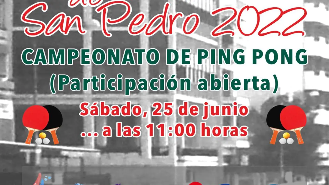 Cartel San Pedro 2022 - Campeonato de Ping Pong - Instagram
