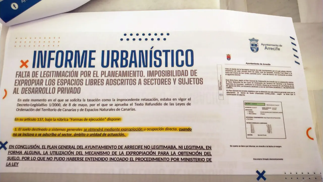 Informe Urbanístico Ginory. Falta de Legitimación