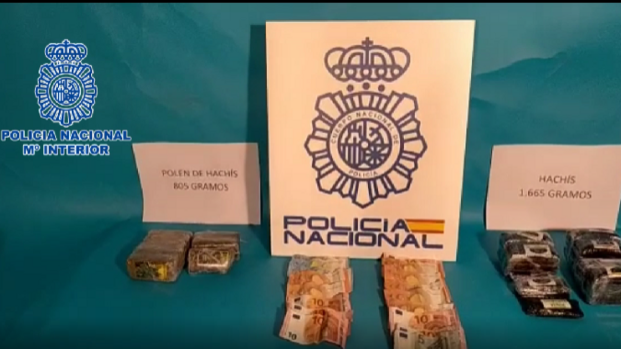 Droga y dinero aprehendos por la Policía Nacional