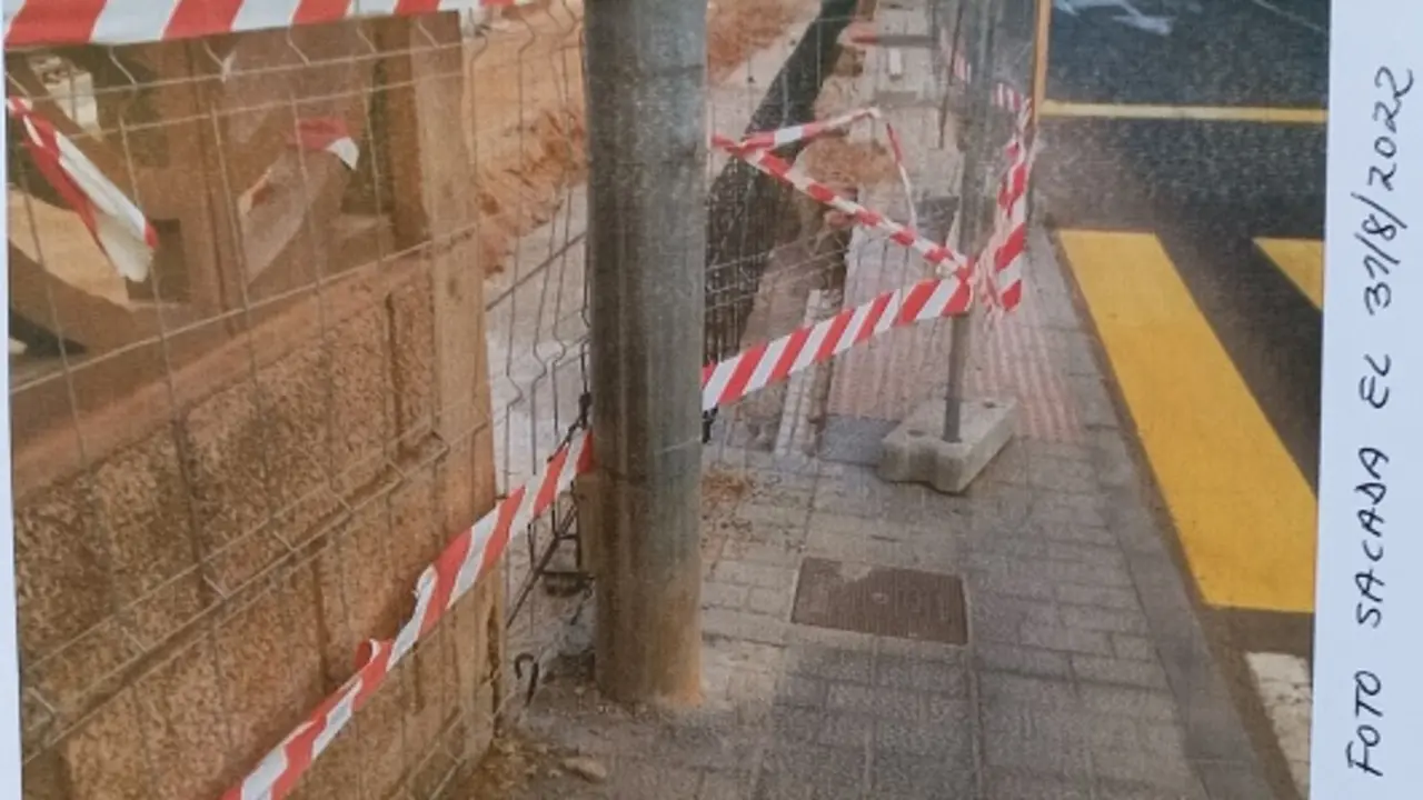 Obra en la calle Tenderete