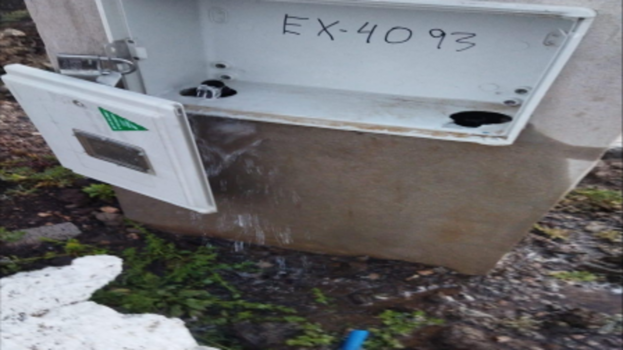 Contador de agua agrícola sustraido