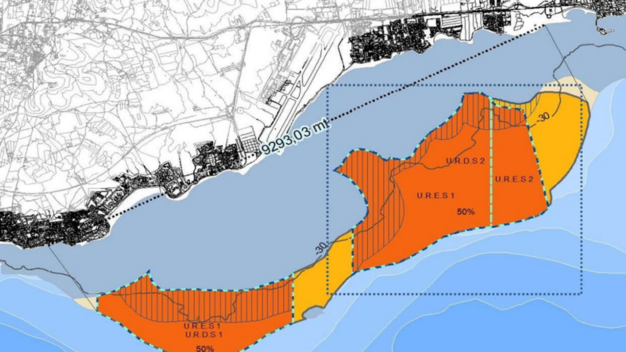 Zona de litoral donde quieren instalar las jaulas marinas