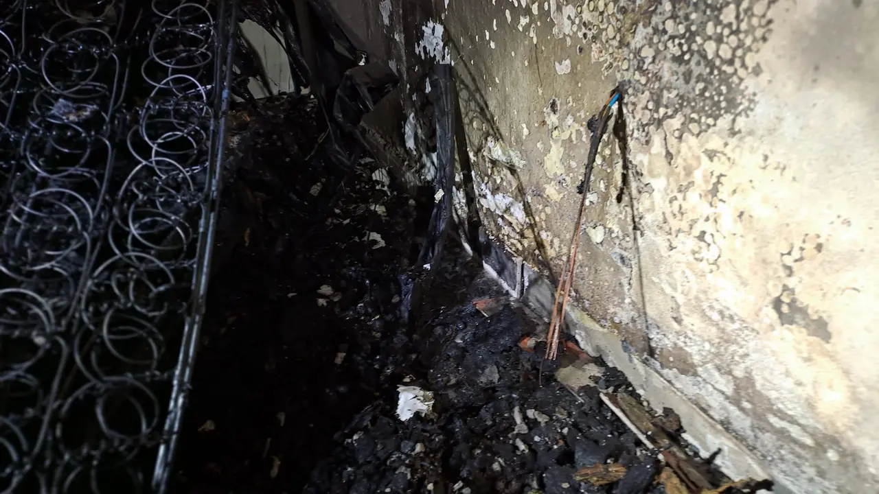 Incendio en el albergue de La Santa