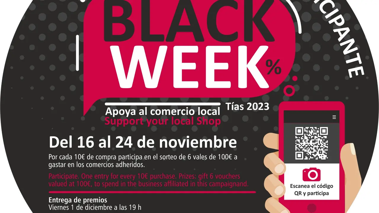 16 nov Pegatina Black Week Tías 2023