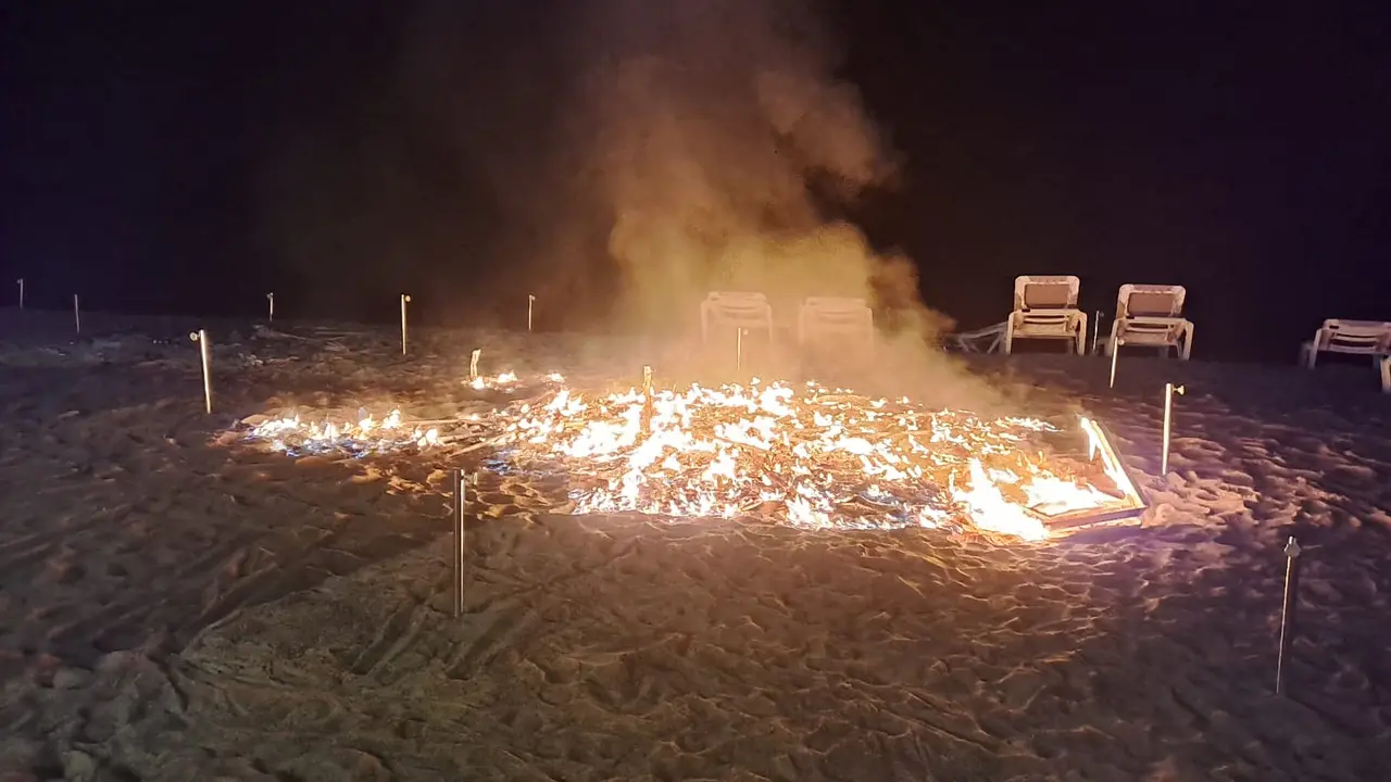 Segundo incendio de hamacas en Las Cucharas