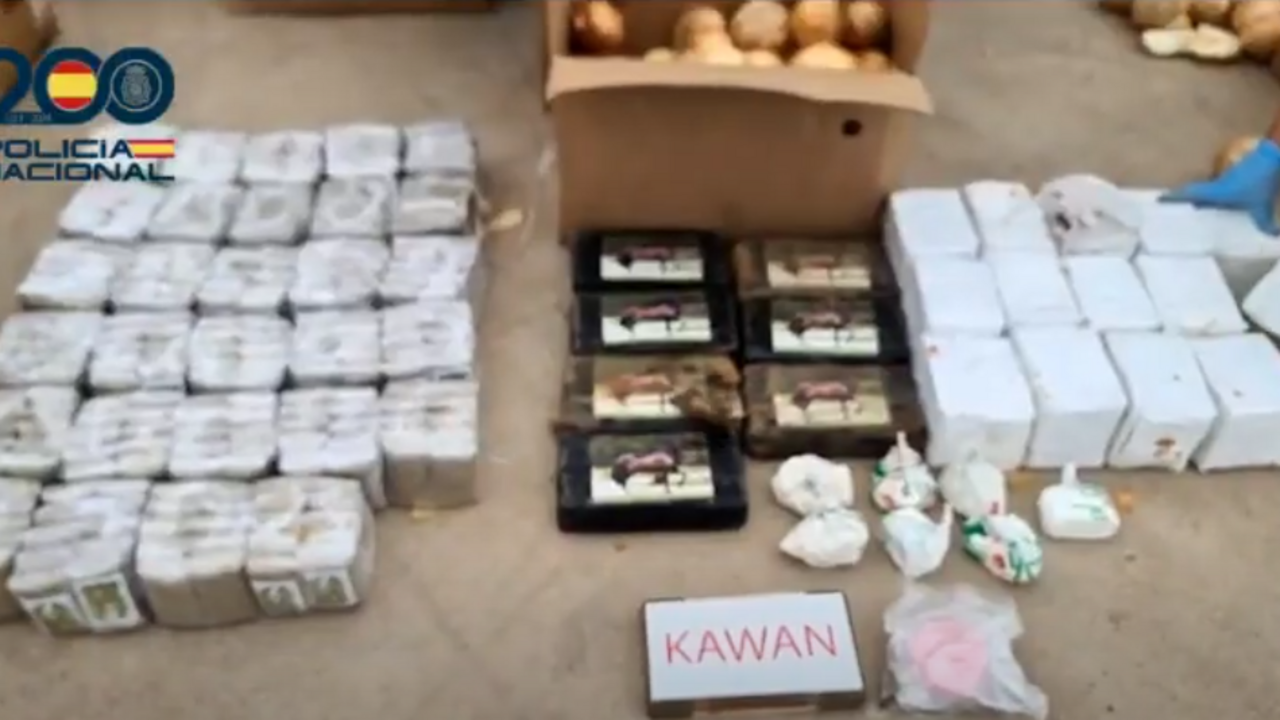 Droga oculta en cajas de papas y cebollas 2
