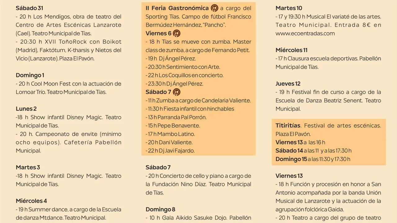 31 may Programa Fiestas de San Antonio 2025