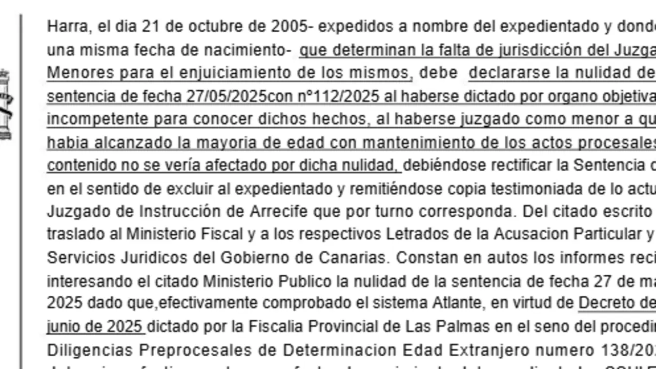 Extracto de la sentencia