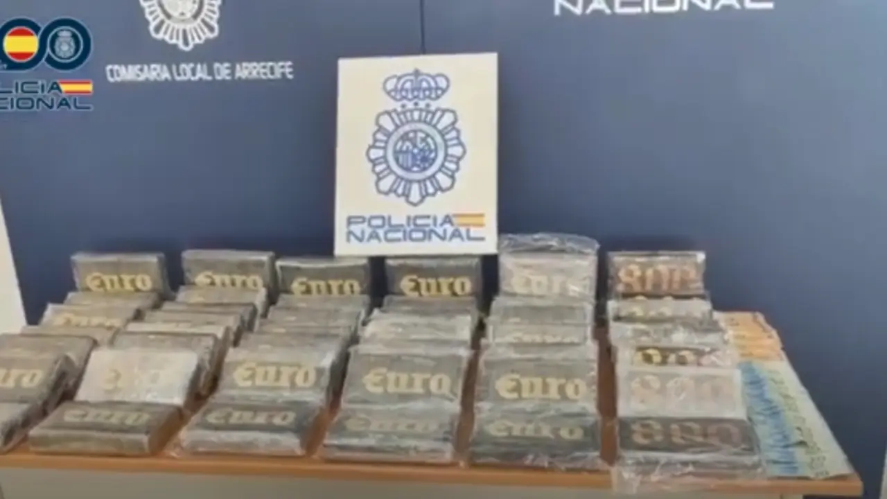 Droga intervenida en Playa Honda