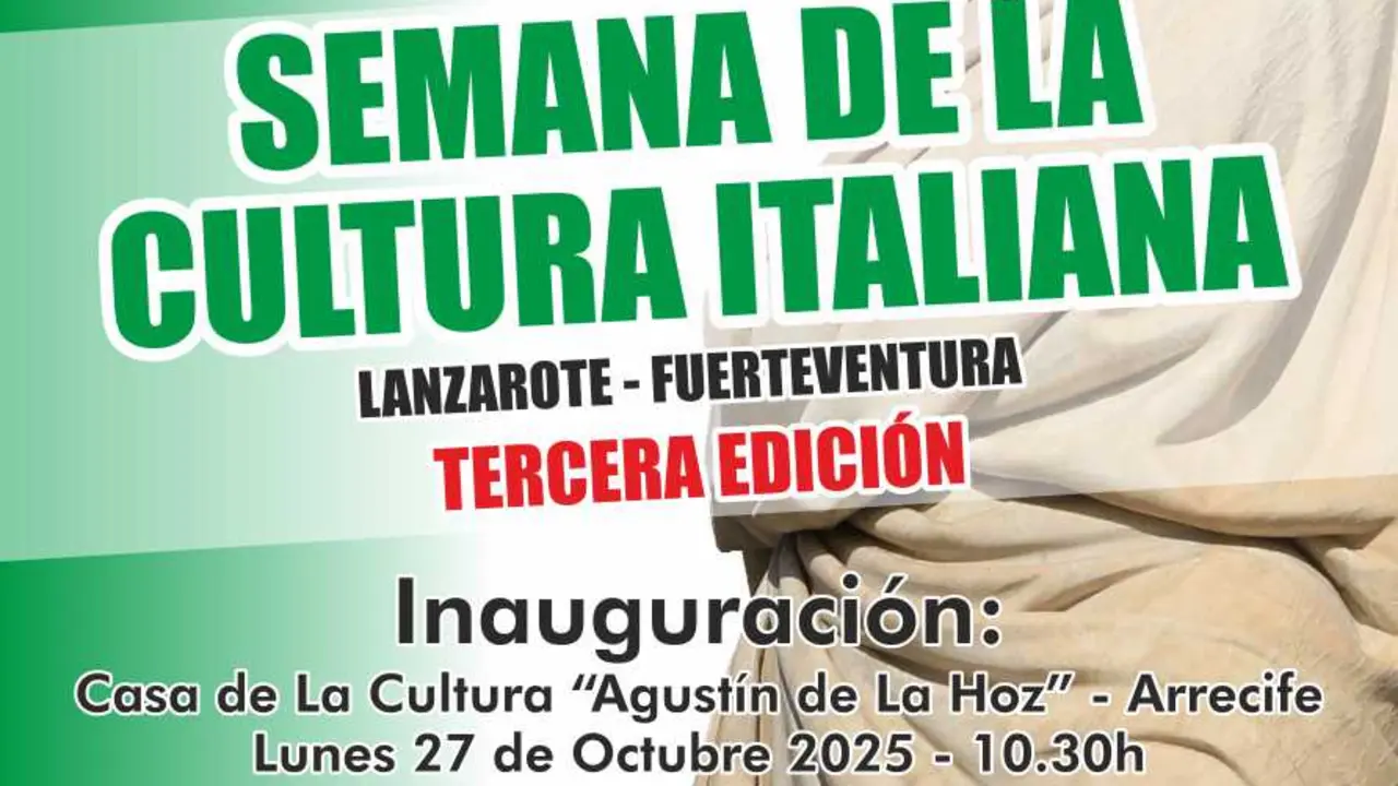 LOCANDINA TERCERA EDICION SEMANA DE LA CULTURA ITALIANA 2025