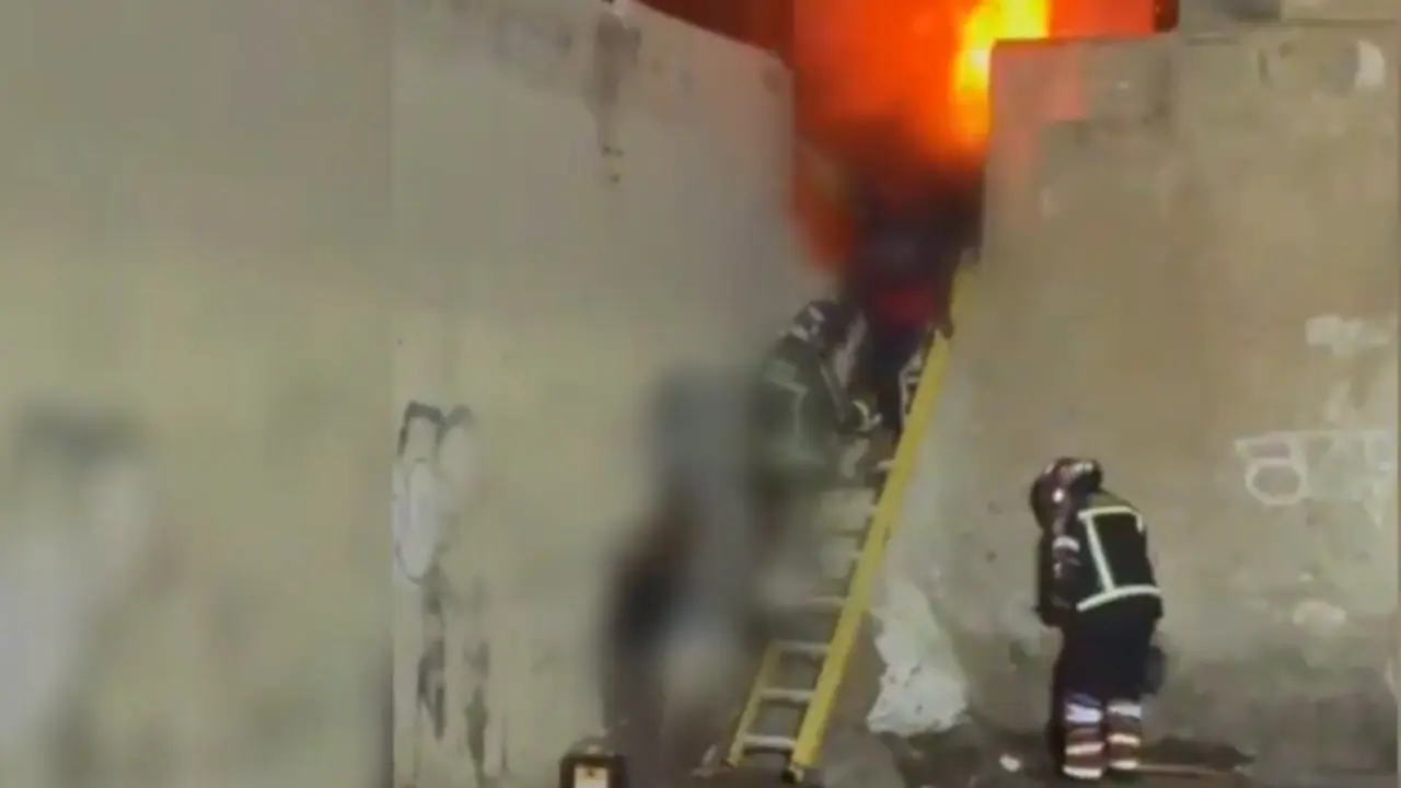 Rescate de uno de los okupas