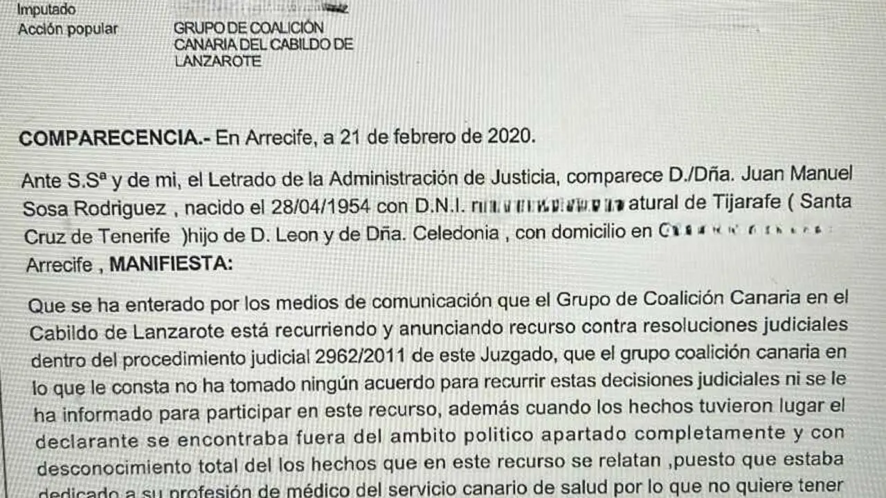 comparecencia Sosa