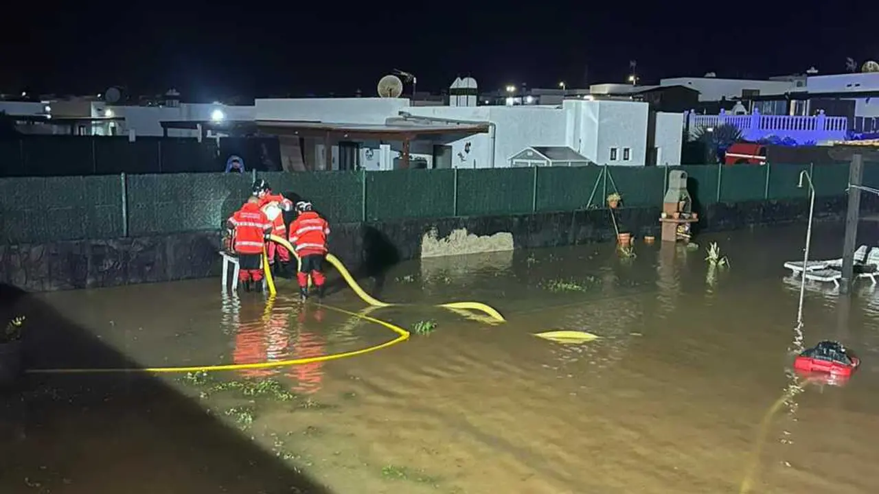 Inundaciones en Pechiguera y Monta&ntilde;a Roja
