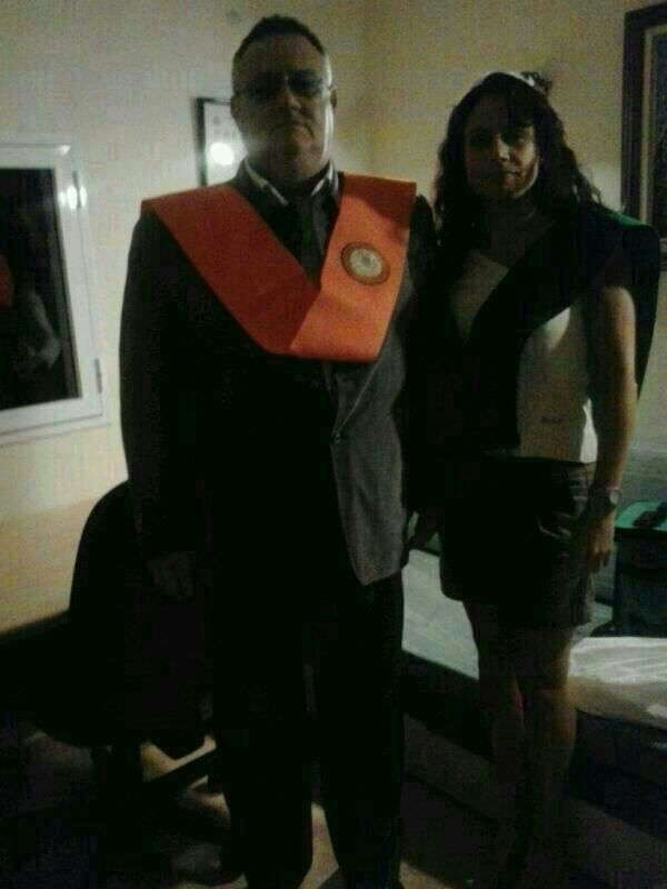 Andrés Santana y su hija Vanessa