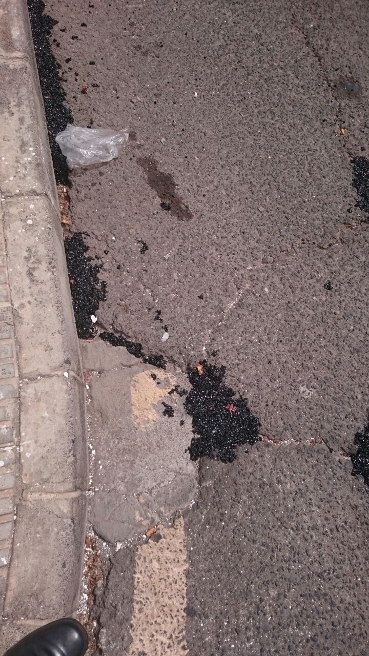 Desastroso reasfaltado en Arrecife 2