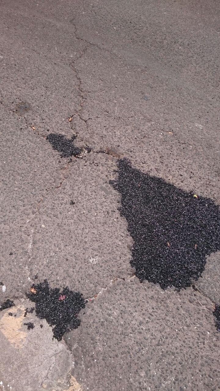 Desastroso reasfaltado en Arrecife