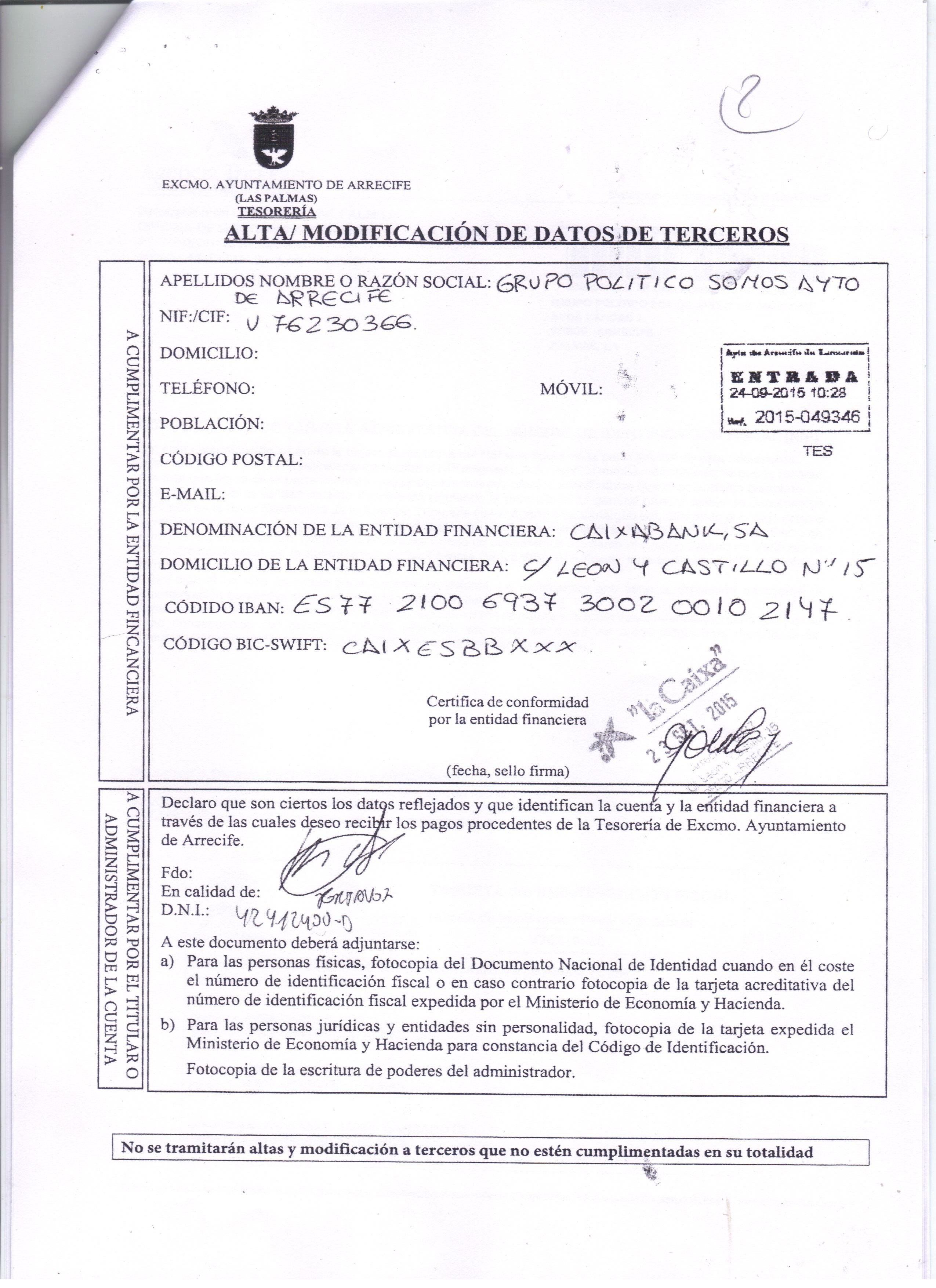Documento 2 sobre la Cuenta de SOMOS