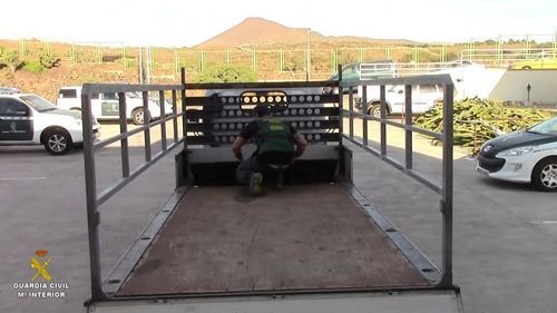 Camión con doble fondo para transportar la droga