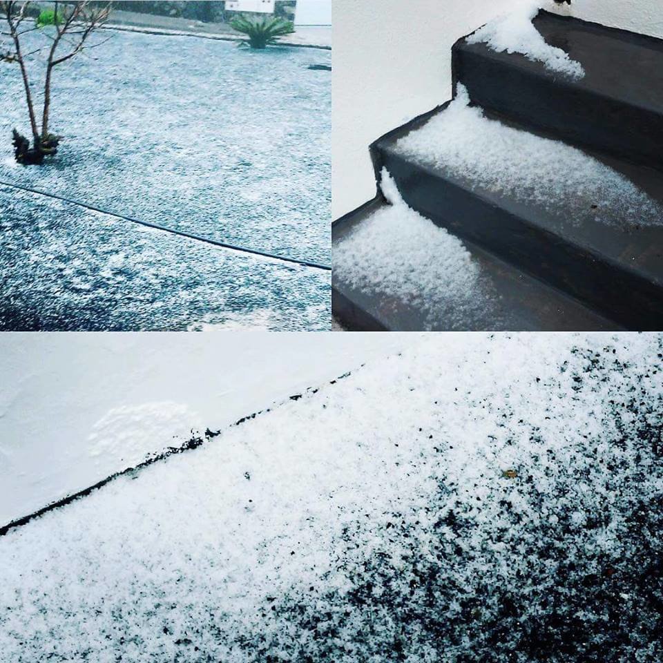 Granizada en Lanzarote