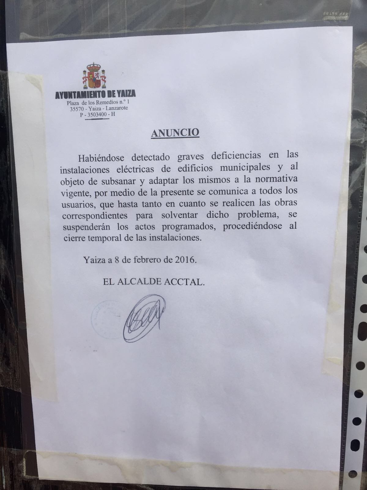 Anuncio Molina de Yaiza