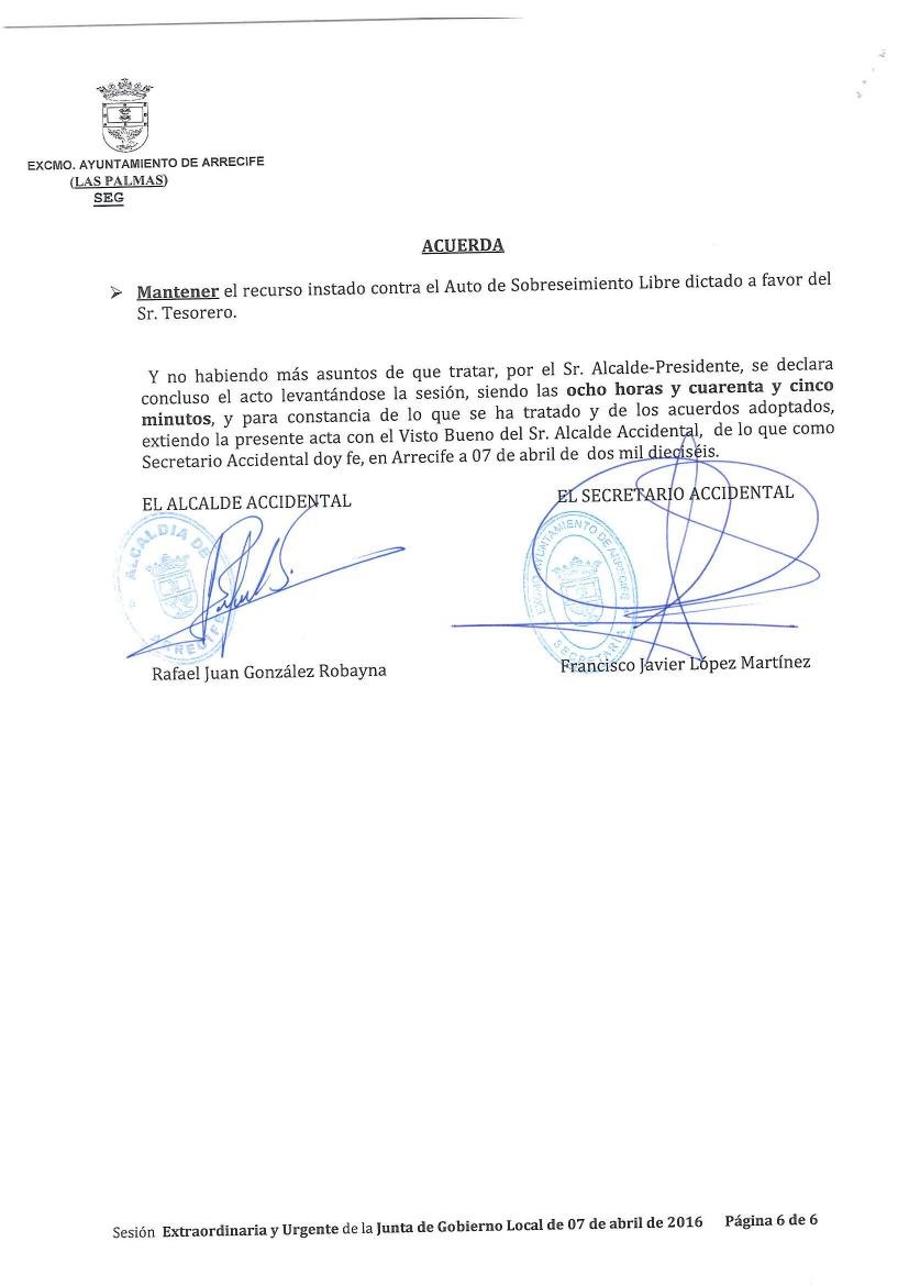 Junta de Gobierno local