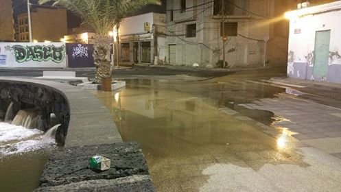 El Charco anegado de aguas fecales
