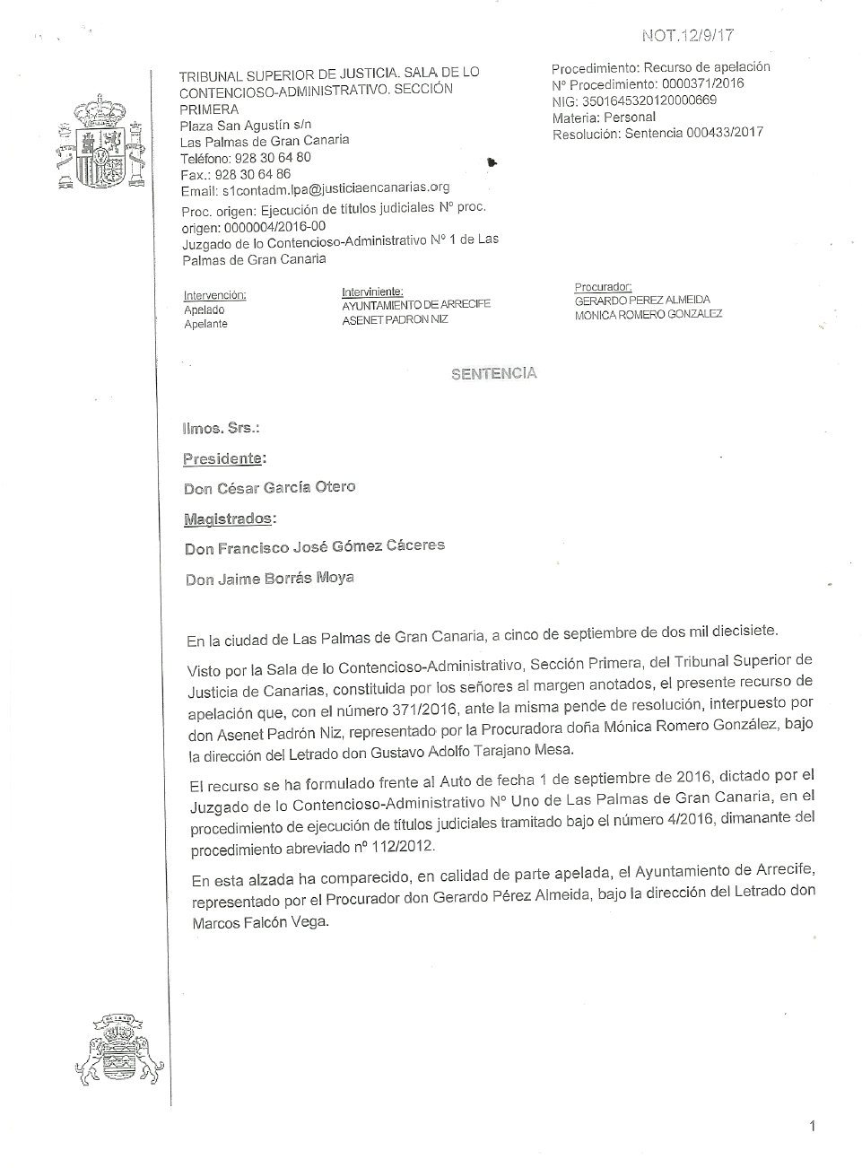Sentencia Asenet Padrón 4