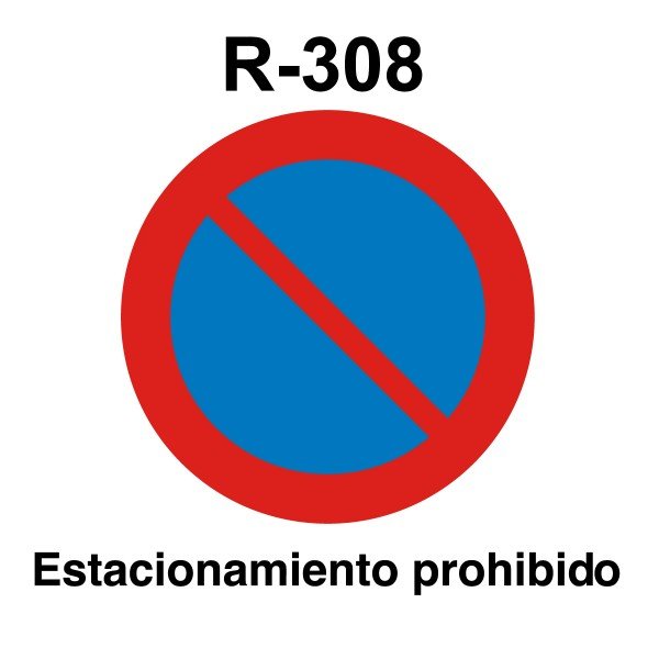 R-308 estacionamiento prohibido