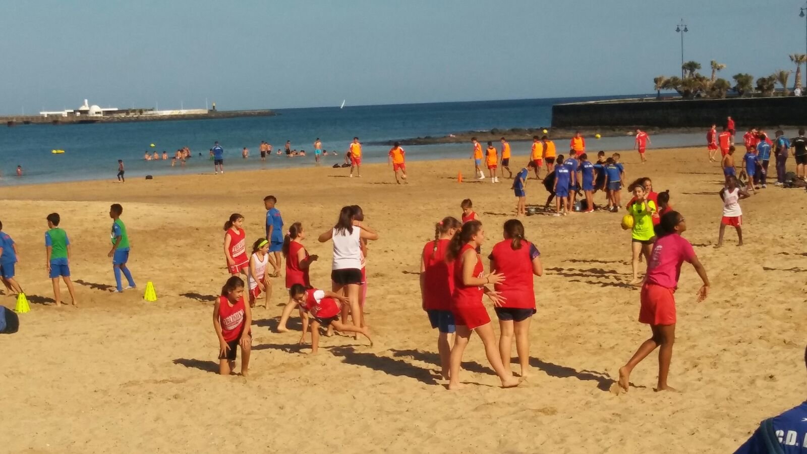 Deportistas entrenando en El Reducto