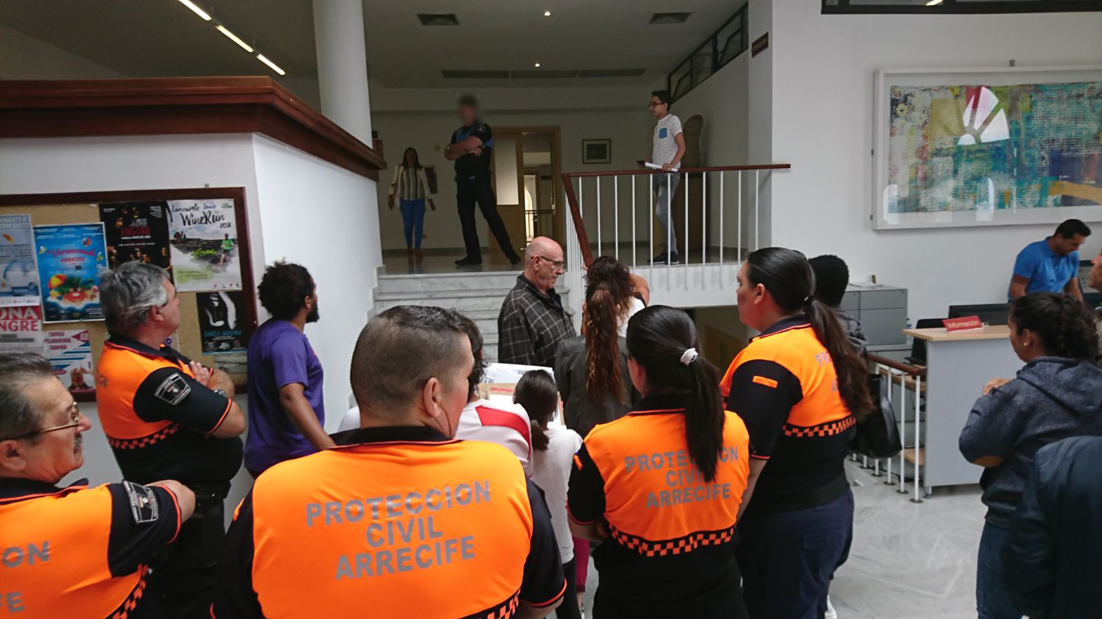 Vecinos de Argana protestando por la Moción Vecinal 5