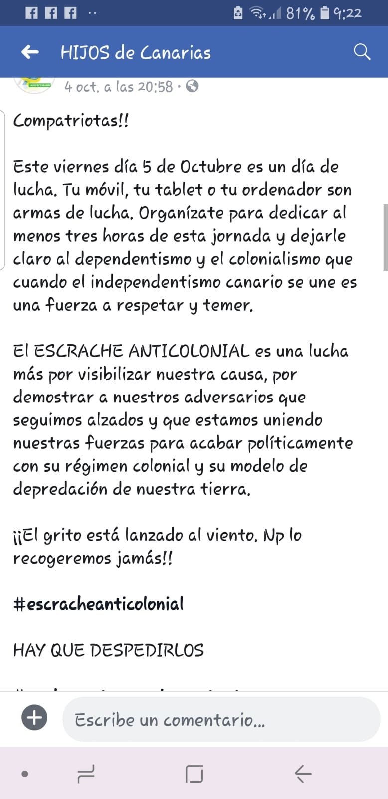Escrache 5 Octubre