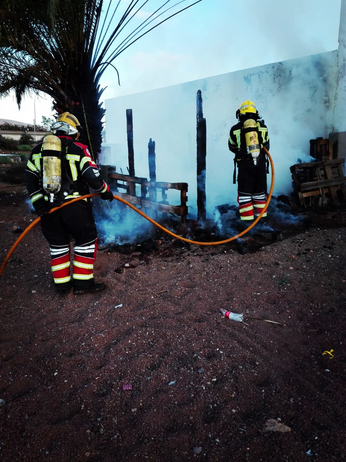 Incendio en la calle Luis Braille