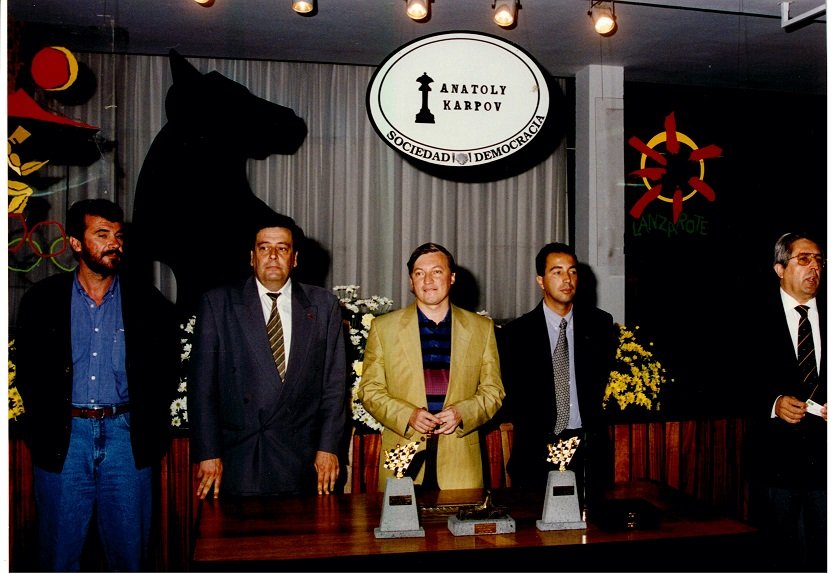 Lorenzo Lemaur con Anatoly Karpov 2