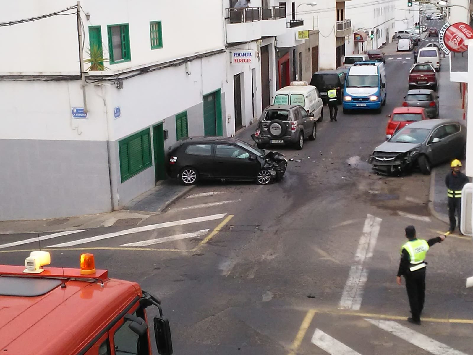Accidente en calle La Fermina