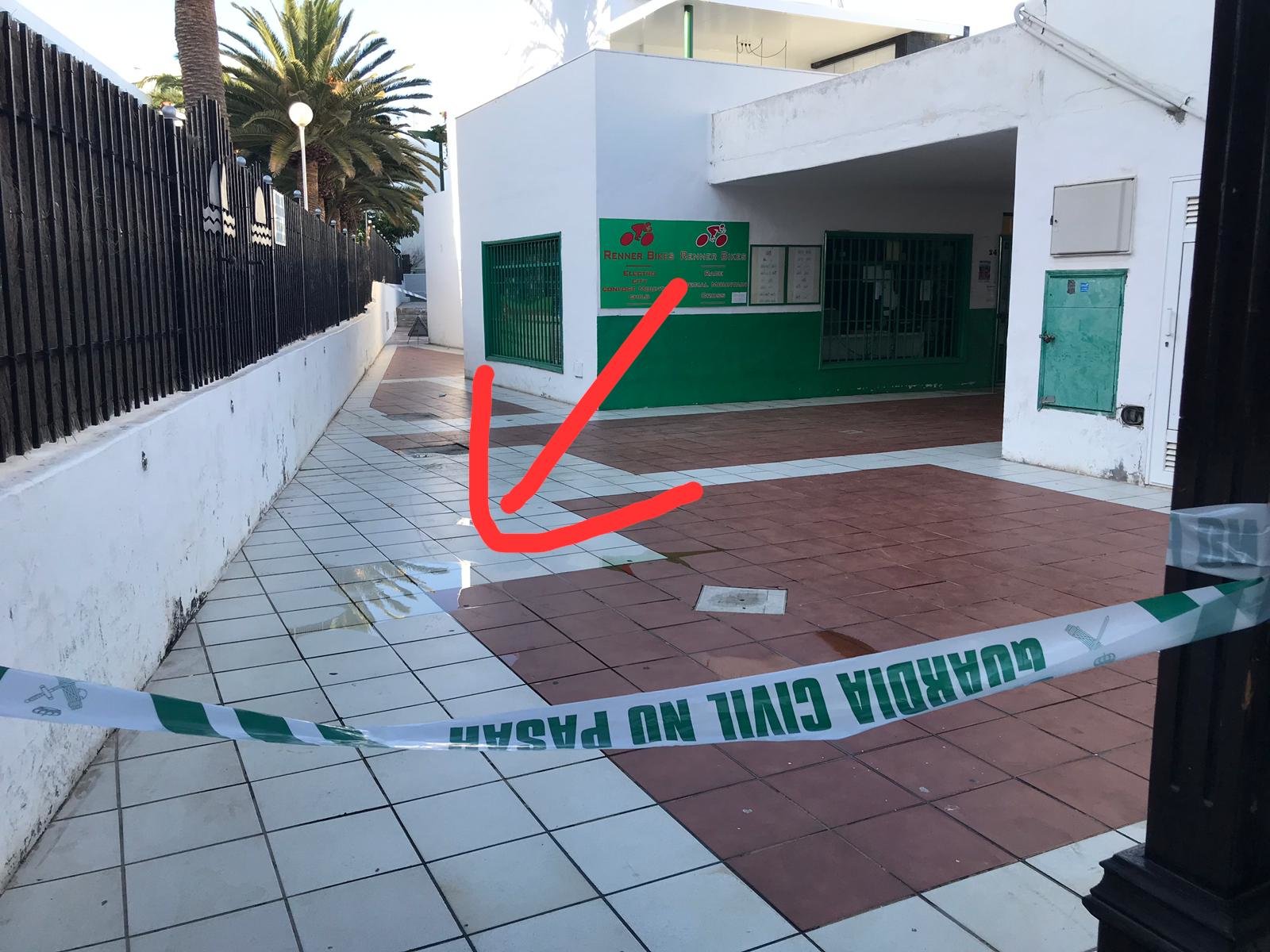 En este lugar murió apuñalado Rachid H.M.
