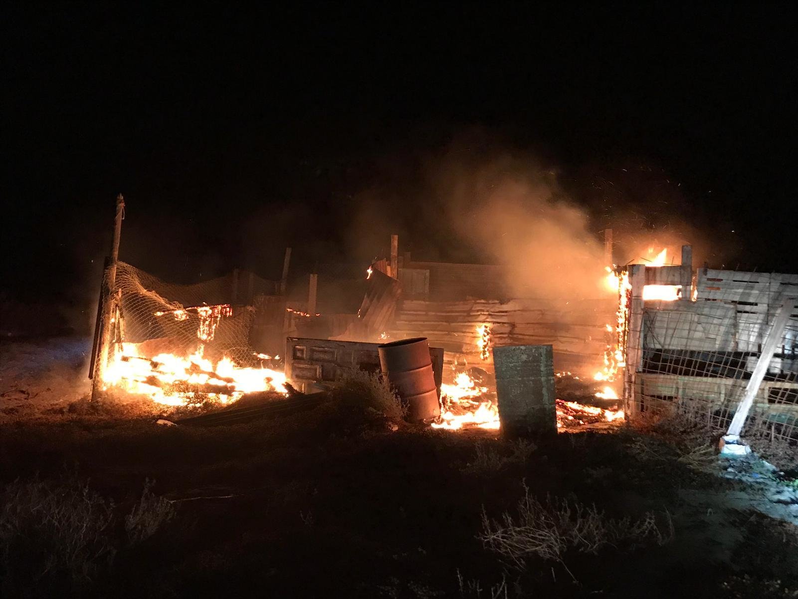Incendio en corrales de Famara 2