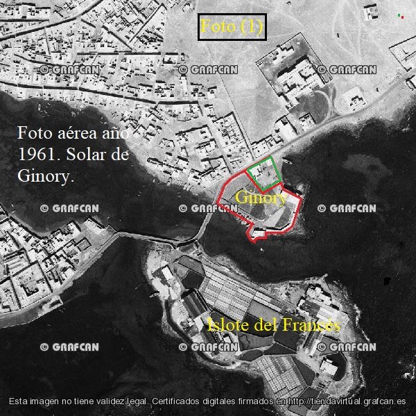 Foto del Charco San Ginés. Año 1961. Solar de Ginory