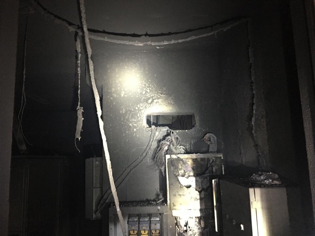 Incendio en el cuadro eléctrico de Horinsa 2
