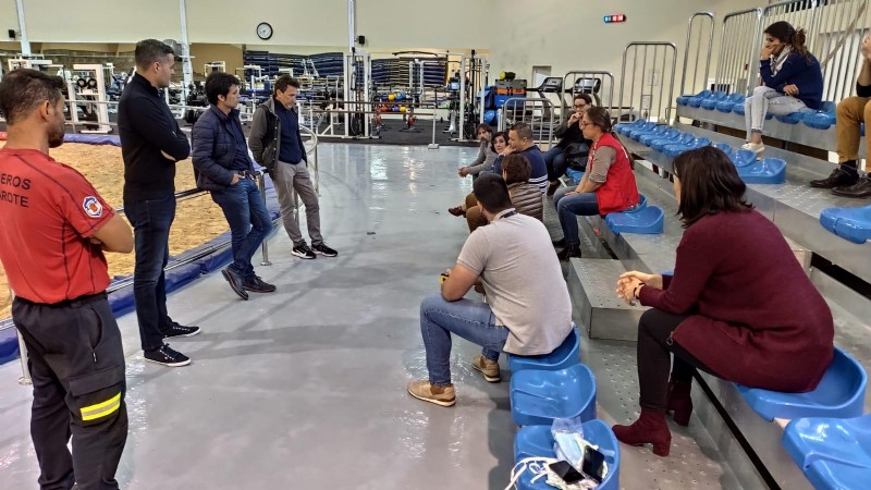 Albergue provisional en la Ciudad Deportiva 3