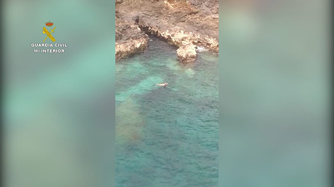 Descubierto nadando en Charco del Palo