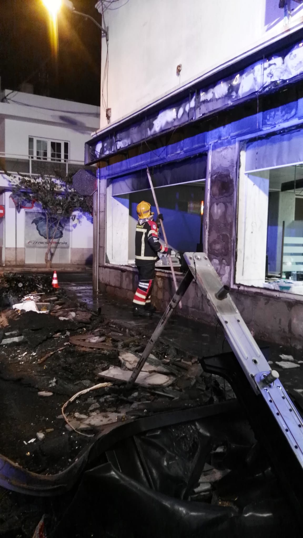 Incendiada la entidad de Bankia en Titerroy
