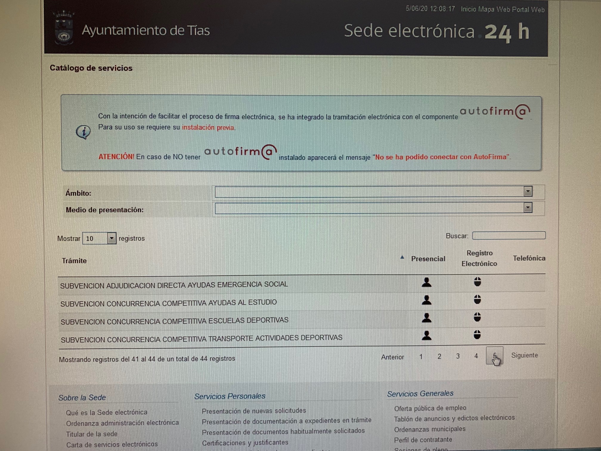trámite ayudas estudiantes