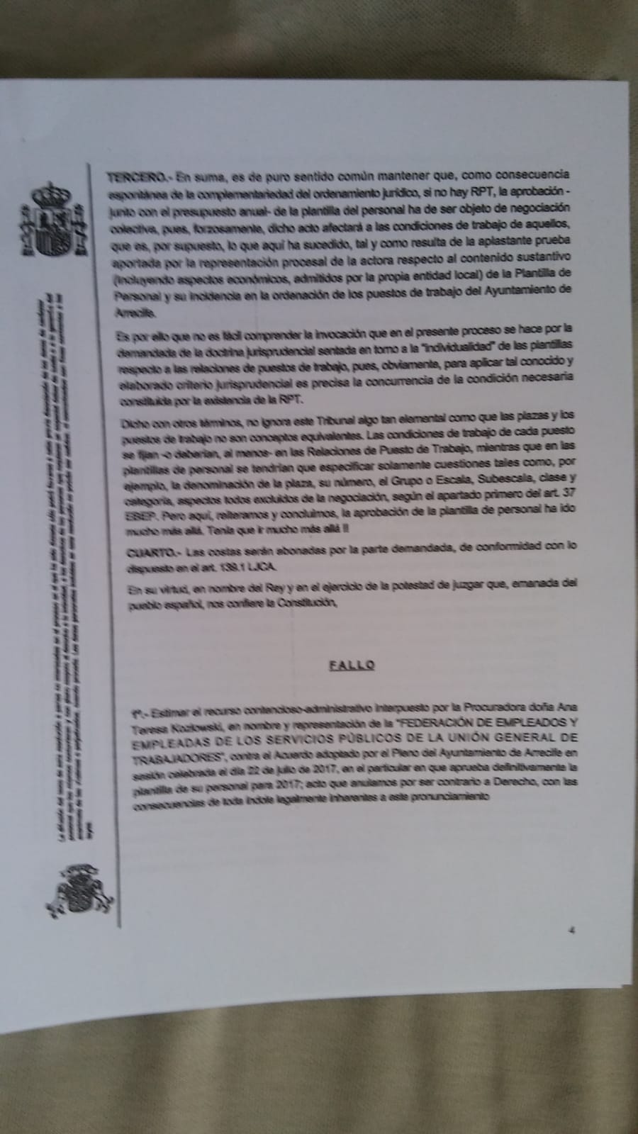Sentencia de Arrecife 2