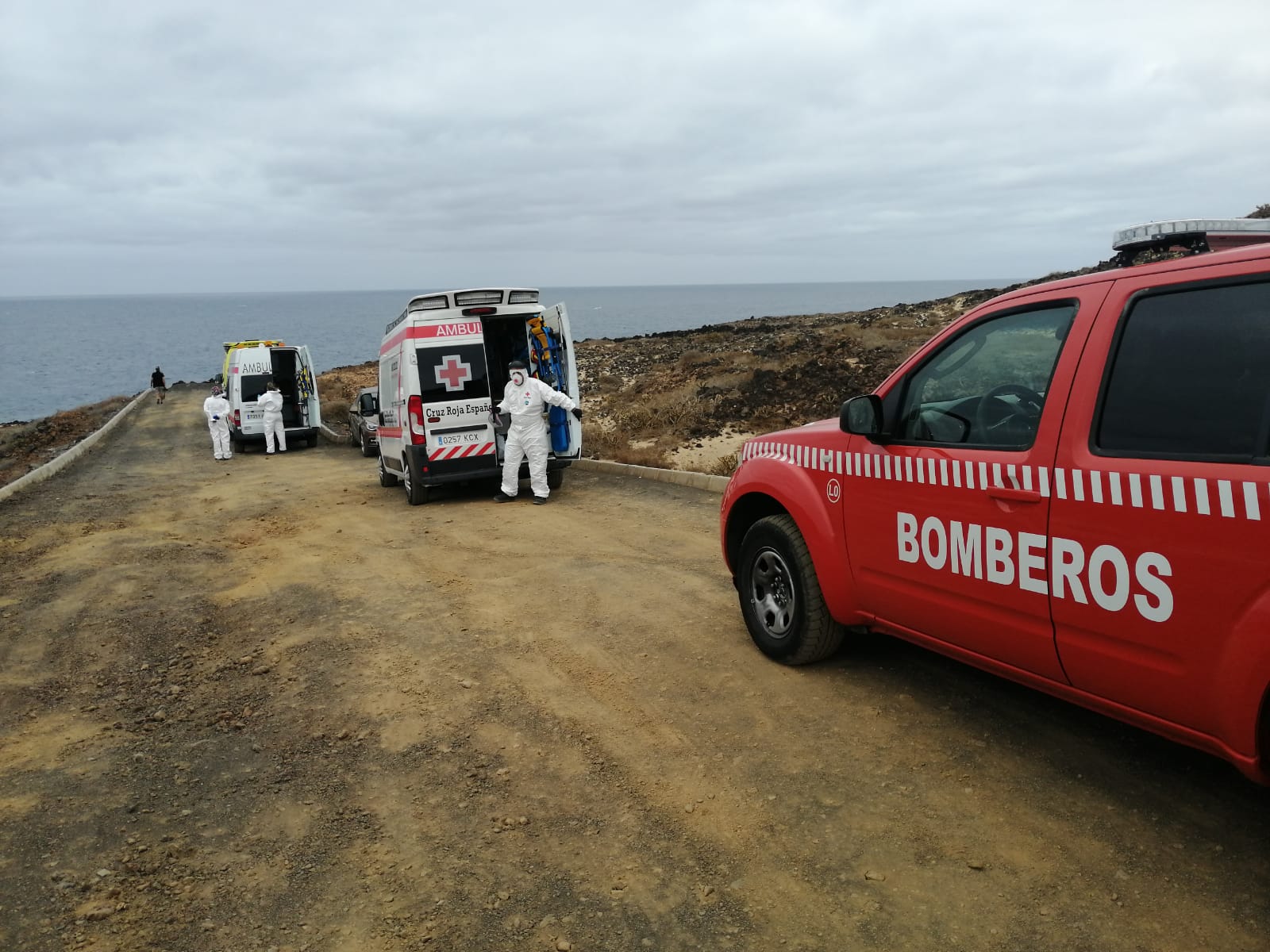 Rescate de los ocupantes de la patera